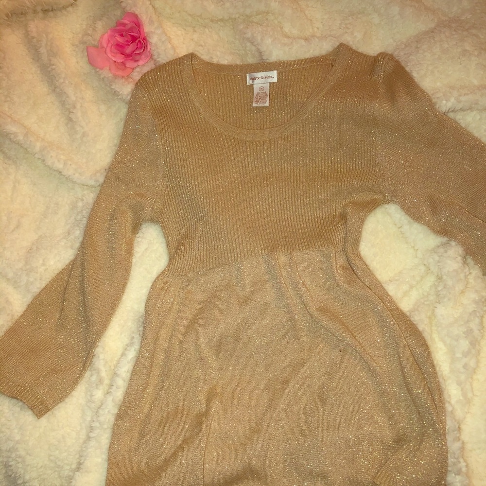 Gold Shimmer Tunic Blouse never worn